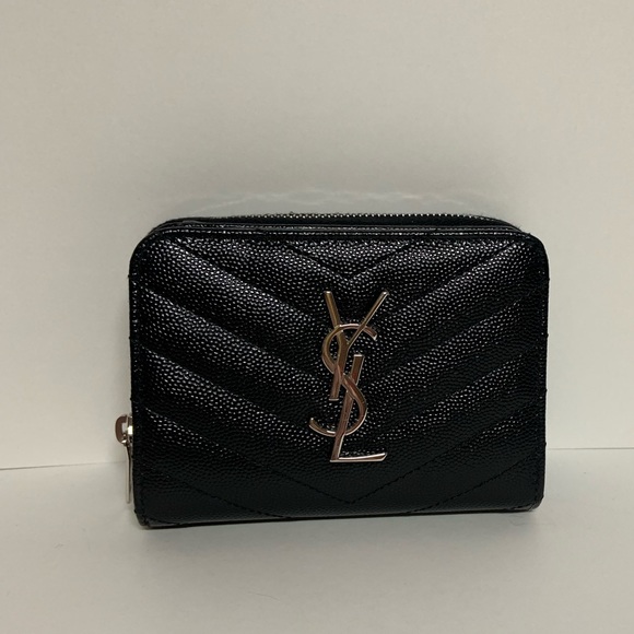 ysl compact zip wallet
